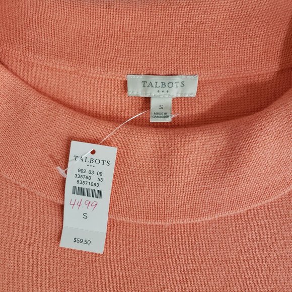 Talbots NWT Portrait Collar Coral Sweater, S - Picture 6 of 7